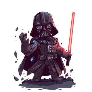 😏 935e6a07 Darth Vader Star Wars Darth Vader, Star Wars, lichtzwaard, schurk, sciencefiction, film, personage telegram sticker
