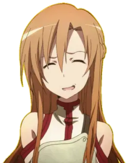 😅 05200459 Asuna Yuuki Sword Art Online Anime, Personnage, Sourire, Asuna, Sword Art Online telegram sticker