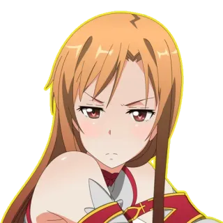 😠 8ddb0373 Asuna Yuuki Sword Art Online Anime, Fille, Personnage, Sword Art Online, Asuna, Yuuki telegram sticker