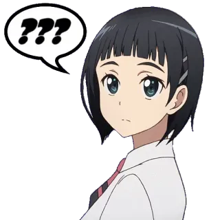 ❓ ea6aee0f ??? tanda tanya, anime, ekspresi, bingung, berpikir telegram sticker