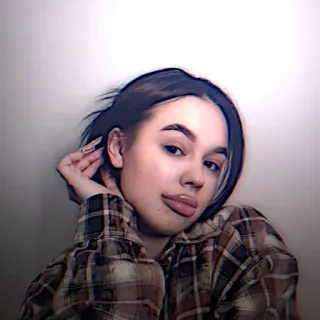 💍 32feb583 женщина, портрет, человек, девушка, клетчатая рубашка, молодая женщина telegram sticker