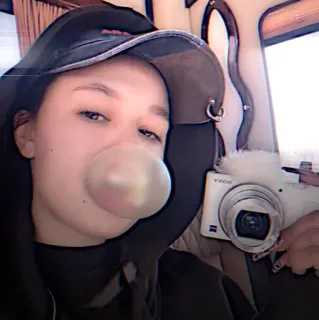 💍 c01a50ed Селфи, Женщина, Жвачка, Камера, Подросток, Толстовка telegram sticker