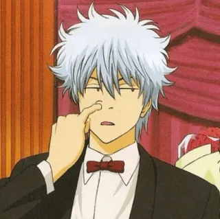 💣 12c10878 Gintoki Sakata Gintama anime, character, funny, silly, gintama, gintoki, sakata telegram sticker