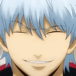 💣 38c6eff0 Sakata Gintoki Gintama anime, gintama, sakata gintoki, smiling, character telegram sticker