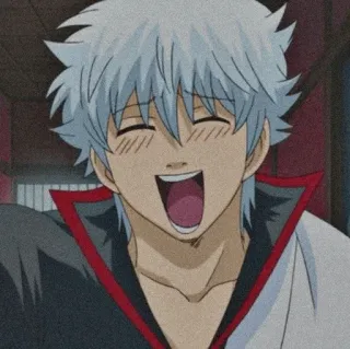 💣 bacd25b4 Gintoki Sakata Gintama anime, character, happy, smiling, Gintama telegram sticker