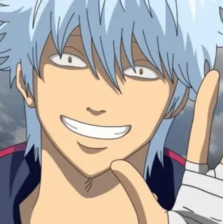 💣 f55a17f9 Sakata Gintoki Gintama anime, manga, Sakata Gintoki, Gintama, funny, character, humor telegram sticker