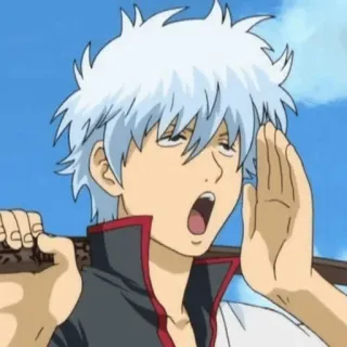 💣 fa75b884 Gintoki Sakata Gintama anime, gintama, gintoki, sakata gintoki, funny, cartoon telegram sticker
