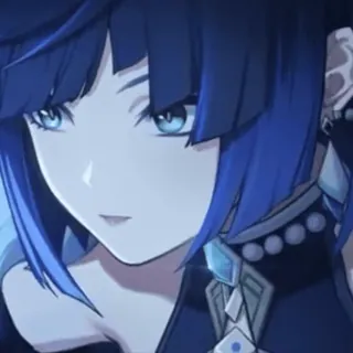 🔍 d102b760 Yelan Genshin Impact anime girl, nhân vật trò chơi, tóc xanh, Genshin Impact, Yelan telegram sticker