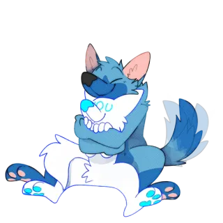 🤗 0c44fc60 chien, dessin animé, mignon, animal, poilu, joueur telegram sticker