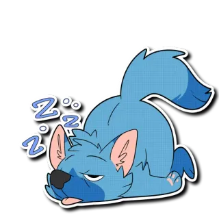 💤 bdeca507 zzz dormir, dessin animé, mignon, chien, paresseux, endormi, zZz telegram sticker