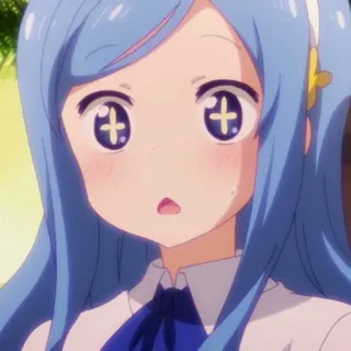 🌧 0d4f39fc Anime, Manga, Charakter, Mädchen, blaue Haare, niedlich telegram sticker