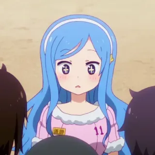 🌧 165f4d56 Anime, Mädchen, blaue Haare, süß, Charakter, Manga telegram sticker