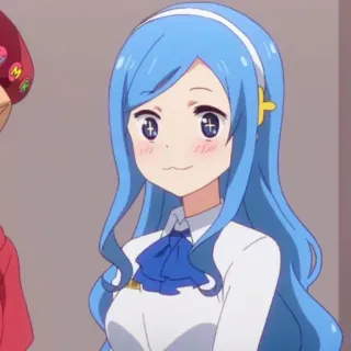 🌧 65b66e04 Anime, Mädchen, blaue Haare, Cartoon, süß telegram sticker