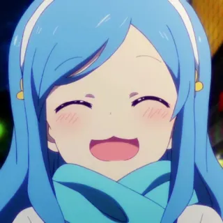 🌧 d14cf0c7 Anime, Mädchen, Süß, Lächelnd, Cartoon telegram sticker