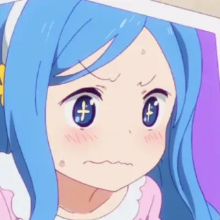 🦋 44d730e5 Anime, Chica, Dibujos animados, Expresión, Lindo, Nervioso telegram sticker