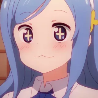 🦋 7472041a anime, chica, linda, kawaii, pelo azul, sticker telegram sticker