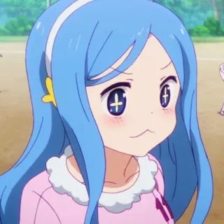 🦋 dbeca6a9 Anime, Chica, Dibujo animado, Personaje, Lindo, Pelo azul, Manga telegram sticker