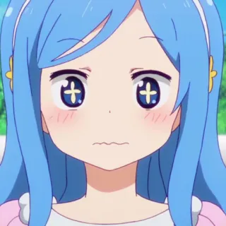 🦋 e878e8c8 Anime, chica, pelo azul, linda, dibujos animados, Manga telegram sticker