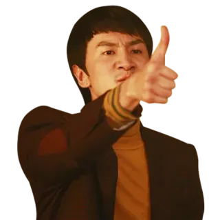 👍 90bc7992 persona, uomo, pollice in su, gesto, approvazione telegram sticker