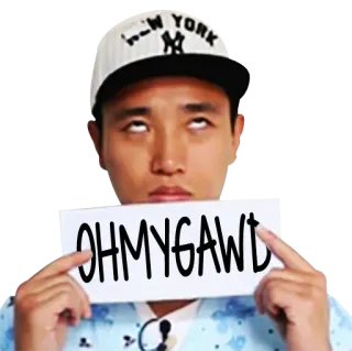 😶 b03c1792 OHMYGAWD Meme, divertente, Oh mio Dio, espressione, asiatico, faccia, esagerato telegram sticker