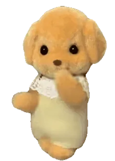 ⭐ 685b610e brinquedo, cachorro, animal, fofo, vintage, boneca whatsapp sticker