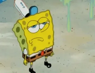 ⭐️ 005bab88 Spongebob Squarepants spongebob, squarepants, cartoon, nickelodeon, bored, tired whatsapp sticker