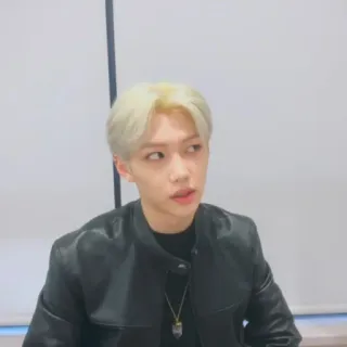 🌚 c3e5060c Felix kpop, felix, straykids, idol, singer, blonde, portrait telegram sticker