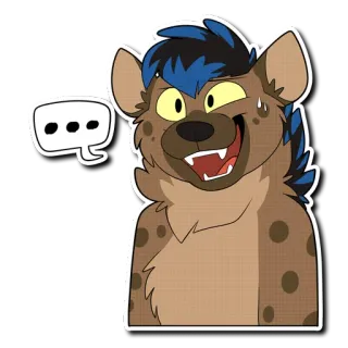 💬 06b05951 ... 拟人, 鬣狗, 卡通, 动物, 兽人 telegram sticker