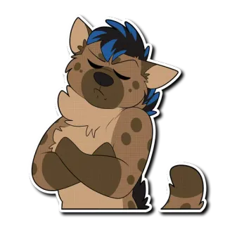 😤 210efb69 鬣狗, 兽人, 卡通, 动物, 可爱 telegram sticker