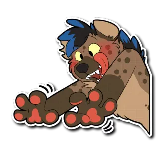 😍 59900736 鬣狗, 卡通, 动物, 兽人 telegram sticker
