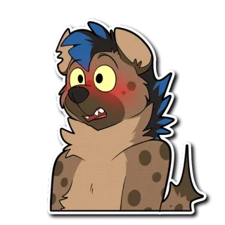 😳 63dba5ec 卡通, 鬣狗, 动物, 角色 telegram sticker