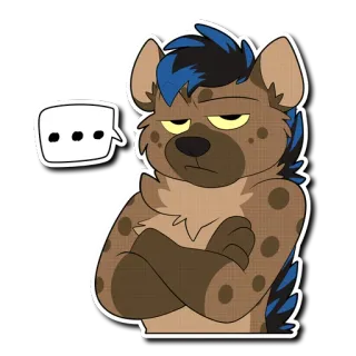 💬 760749ee 鬣狗, 兽迷, 卡通, 动物 telegram sticker