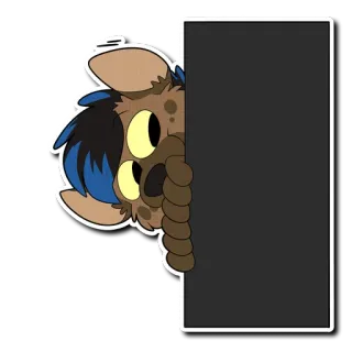 👀 991e2f3d 卡通, 动物, 贴纸, 绘画, 插图, 鬣狗 telegram sticker