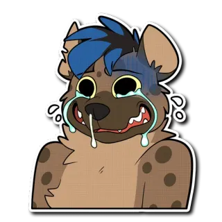 😅 c7569d55 鬣狗, 哭泣, 悲伤, 兽人, 情感, 拟人 telegram sticker