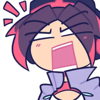 😡 8b7b0734 Animé, Dessin animé, Mignon, Exclamation, Choqué, Surpris telegram sticker