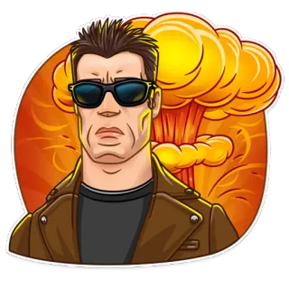💥 60c89ce3 Terminator Terminator, Explosion, Guerre, Film, Arnold Schwarzenegger, Robot telegram sticker