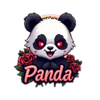 🖼 8f1c8256 Panda Panda, Animal, Lindo, Pegatina, Dibujo animado telegram sticker