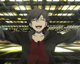 ☄ 215df821 动漫, 微笑, 快乐, 角色, 年轻 whatsapp sticker