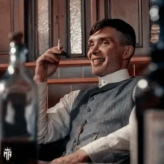 🚬 4ff083ba Thomas Shelby Peaky Blinders Острые козырьки, Томас Шелби, Киллиан Мёрфи, Гангстер, Историческая драма, Курение, Винтаж telegram sticker