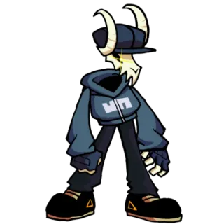 🆙 92a10e7d Tabi Friday Night Funkin' tabi, friday night funkin, fnf, skeleton, character telegram sticker