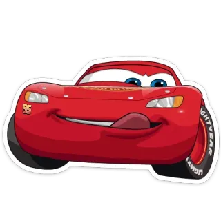 🤪 63ba0b0d Lightning McQueen Cars 闪电麦昆, 迪士尼, 皮克斯, 卡通, 电影, 红色汽车 telegram sticker