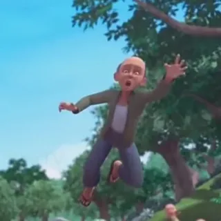 💗 1eb90676 Cartoon, Fallend, Mann, Unfall, Cartoonfigur, Draußen, Verängstigt telegram sticker