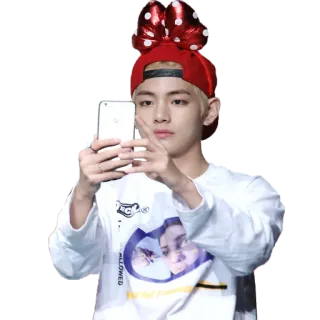 📸 b336cb27 V V, BTS, Selfie, K-pop, Ídolo, Coreano, Música, Cantante telegram sticker