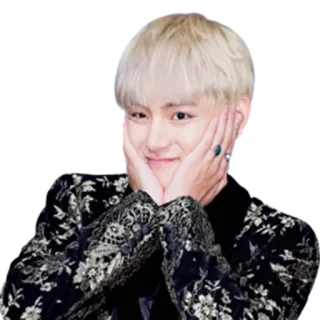 🤗 bc554dbc V K-pop, BTS, Coreano, Cantante, Ídolo, V telegram sticker