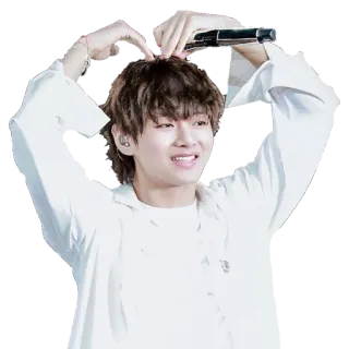 ❤️ 03489d4c V kpop, singer, entertainer, idol, music, portrait whatsapp sticker