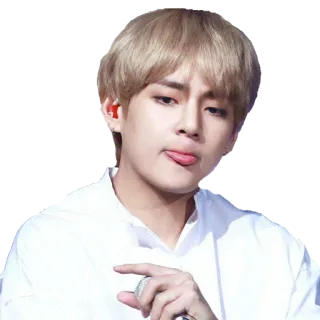 🤪 3e5a7a54 V V, BTS, K-pop, singer, celebrity, male whatsapp sticker