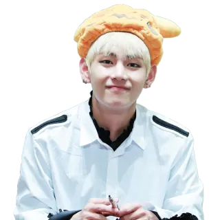 😊 6fdf8fd3 V V, BTS, K-Pop, idol, singer, smiling whatsapp sticker