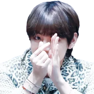 ❤️ 94bc988c person, portrait, hand gesture, man, k-pop whatsapp sticker