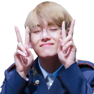 ✌️ c7a07df7 peace, celebrity, glasses, person, man, pose whatsapp sticker