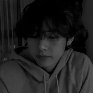 ⛓ 2fa456db 人物, ポートレート, 男性, グレースケール, パーカー telegram sticker